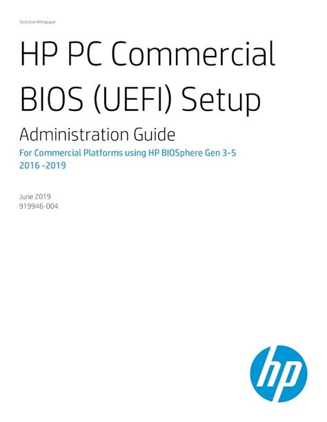 hp uefi|PC Technical Whitepaper HP PC Commercial BIOS (UEFI) Setup.